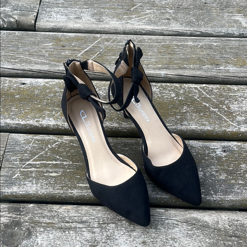 CL by Laundry Black Pointed Toe Heels Size 8.5
